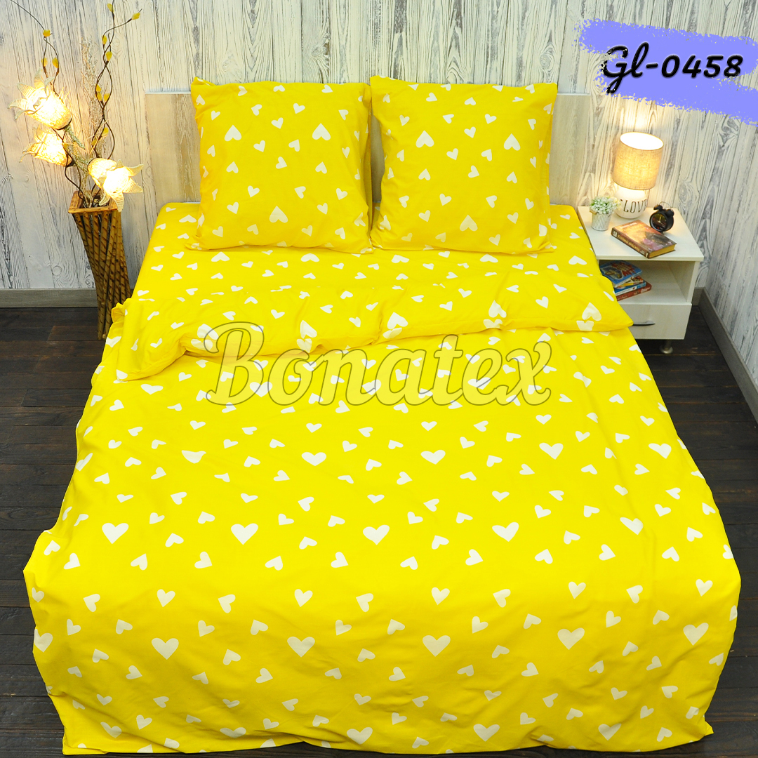 

Комплект постільної білизни BonaVita двоспальний бязь Yellow heart 180х215 (341-0458)