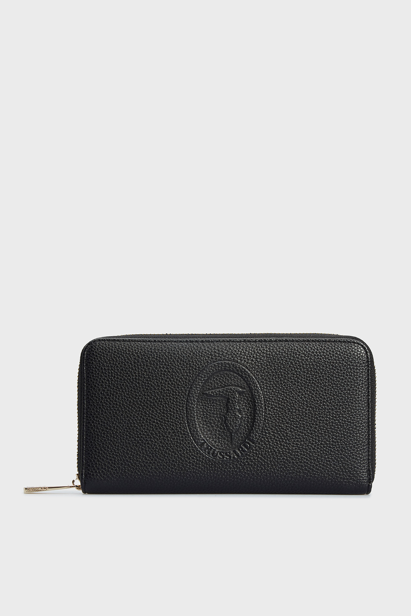 

Женский черный кошелек PRE IRIS ZIP AROUND STAMPA CERVO Trussardi OS 9Y099998/75W00286