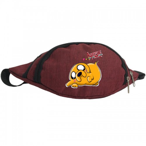 

Сумка Бананка на пояс Время приключений Adventure Times (AT-09) бордовая
