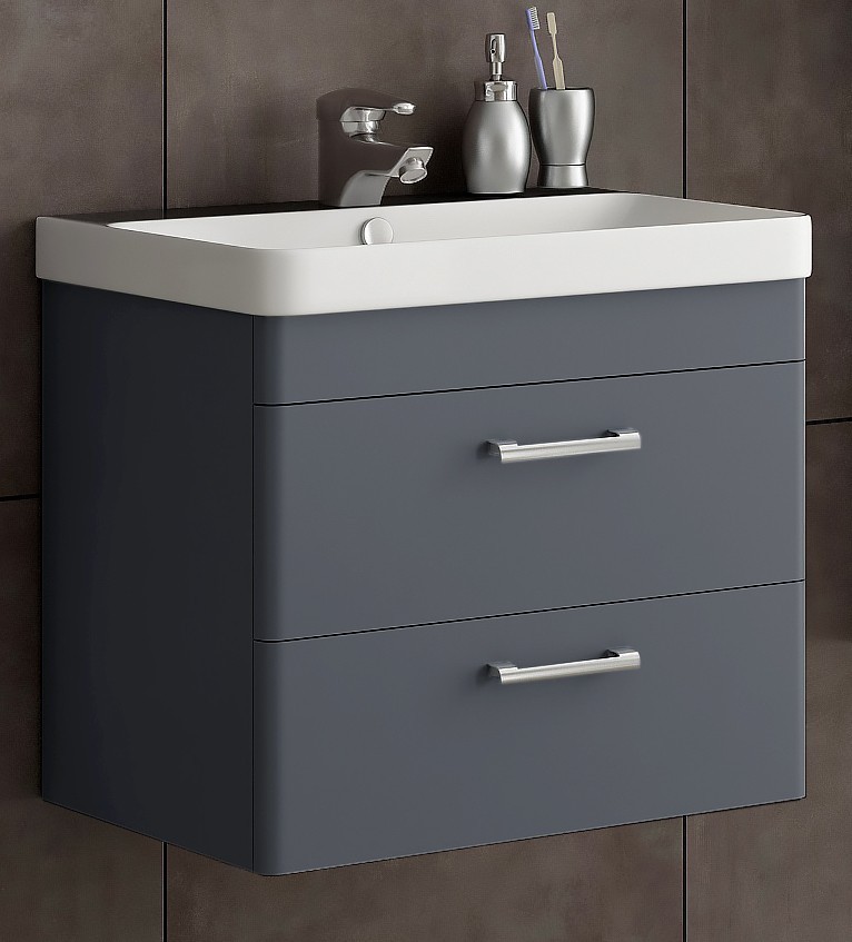 

Тумба подвесная с умывальником Aquanil Maria 60 Anthracite