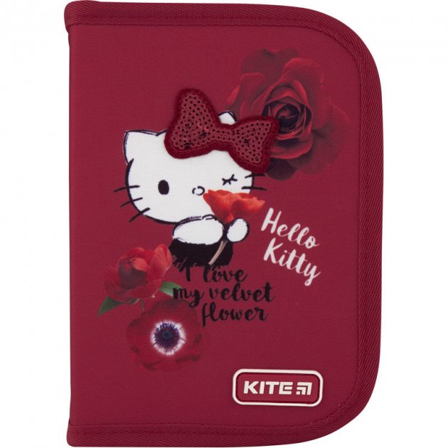 

Пенал без наполнения Kite Education Hello Kitty 1 отделение бордовый (HK20-621-1)
