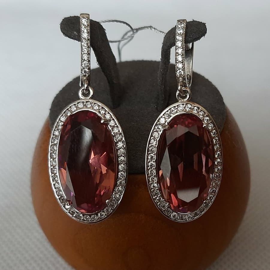 

Серебряные серьги Family с султанитом (диаспор) SUL83820