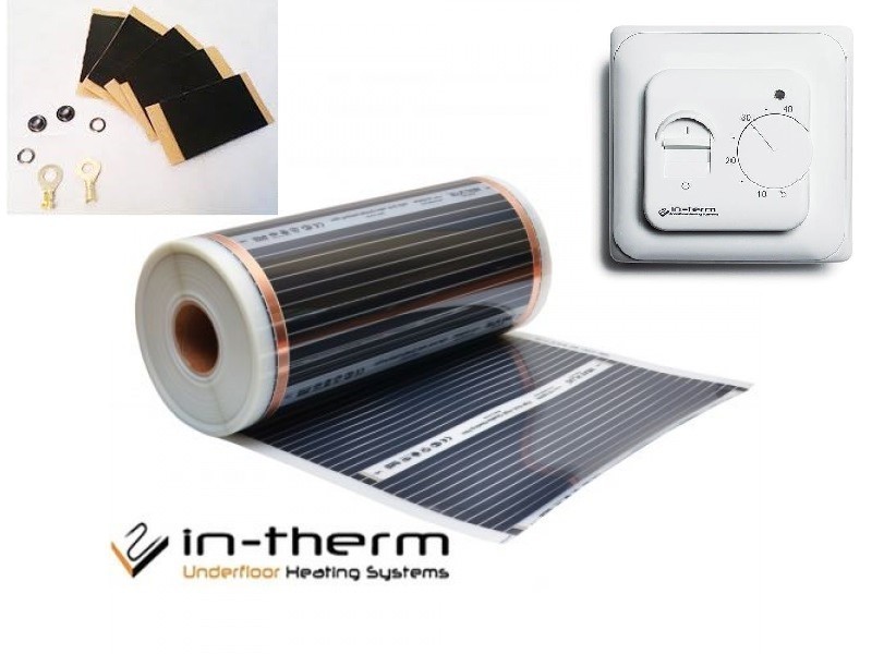 

Инфракрасный теплый пол In-Therm 2 м2 нагревательная пленка под ламинат