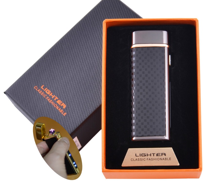 

Электроимпульсная зажигалка в подарочной коробке LIGHTER цвет серый