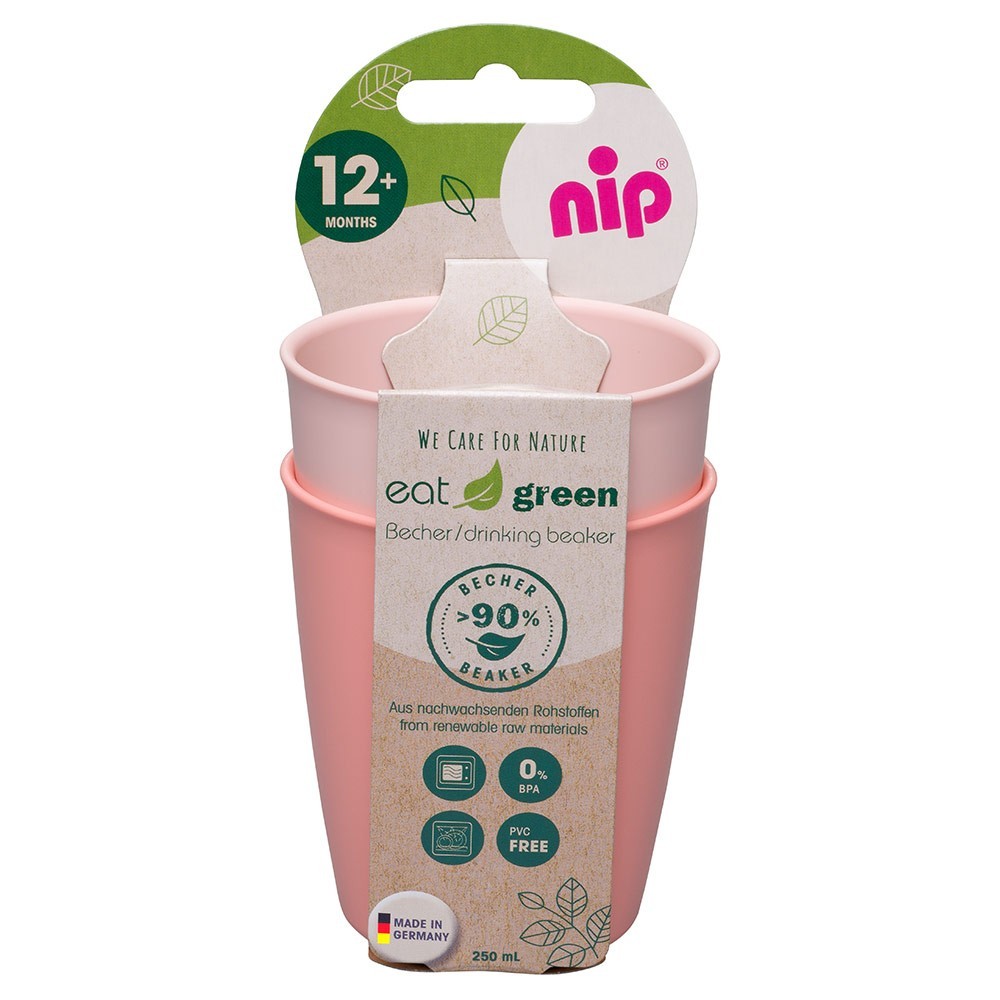 

Стаканы для питья Nip, эко-серия Green, 2 шт., 250 мл, розовый (37067)