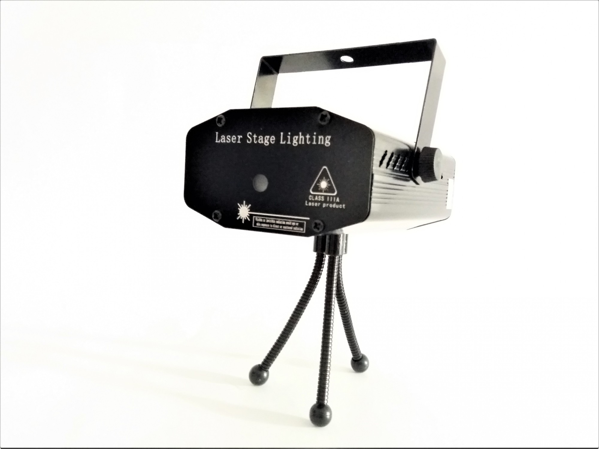 

​Лазерный проектор UKC Laser 4 in 1 Mini Laser StageLighting с функцией стробоскопа Цвет черный