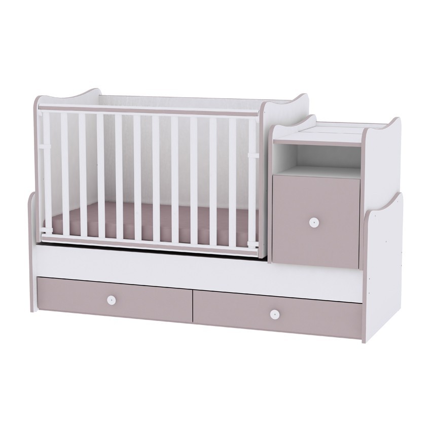 

Дитяче ліжечко-трансформер 6 в 1 + матрац Lorelli Trend White Cappuccino Колір Бежевий