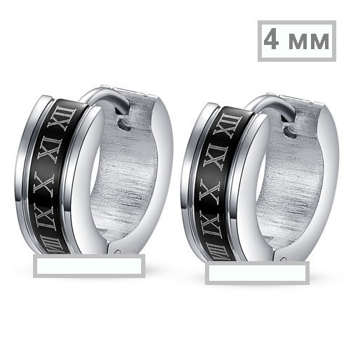 

Серьги-кольца Steel Evolution "ROMAN" из медицинской стали 1817
