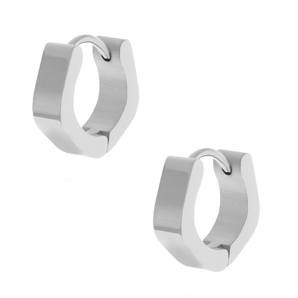 

Серьги-кольца унисекс Steel Evolution из медицинской стали граненые 1488 S