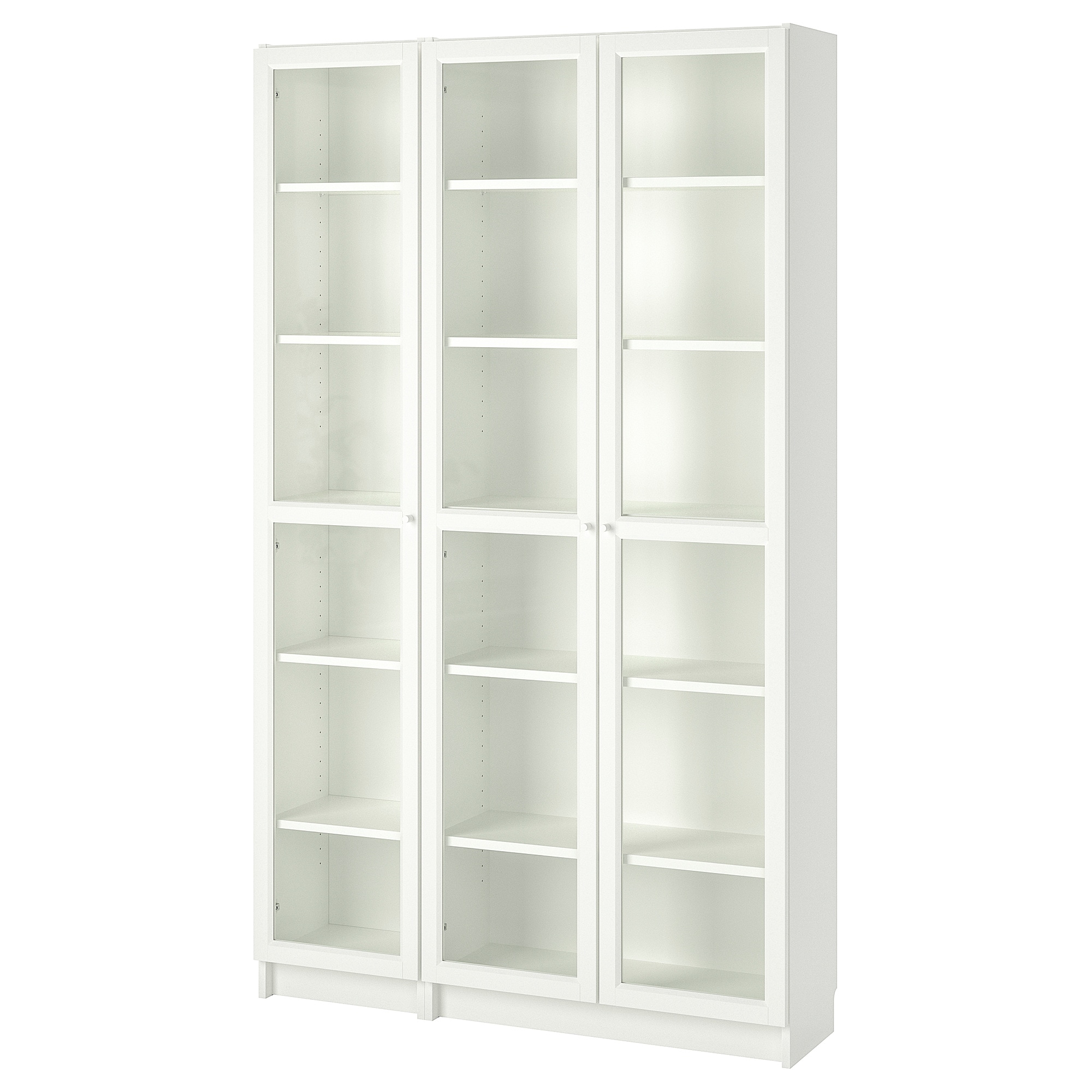 

Шкаф книжный со стеклянными дверьми IKEA БИЛЛИ / ОКСБЕРГ белый 692.818.04