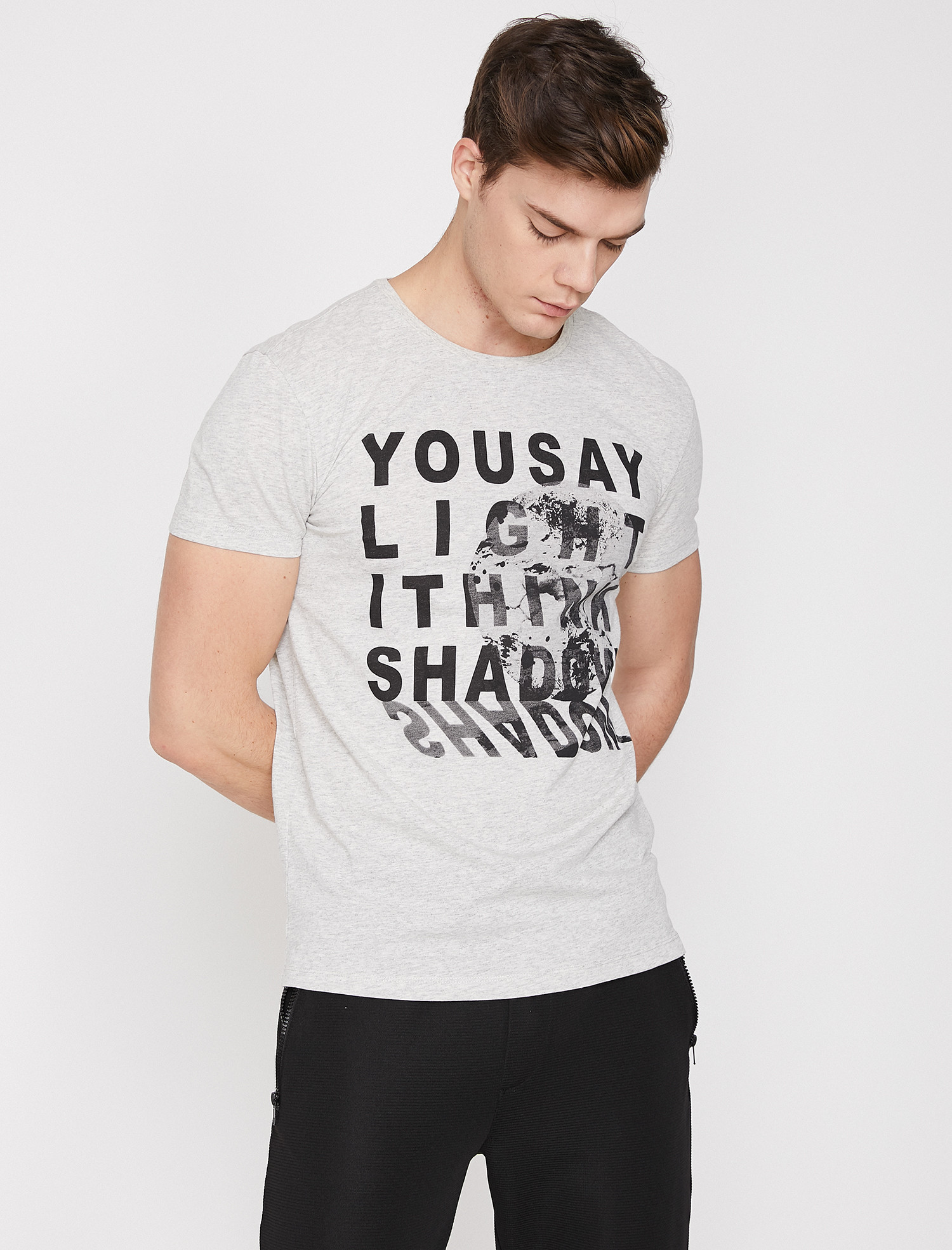 

Футболка Koton 9YAM11105CK-023 S Grey