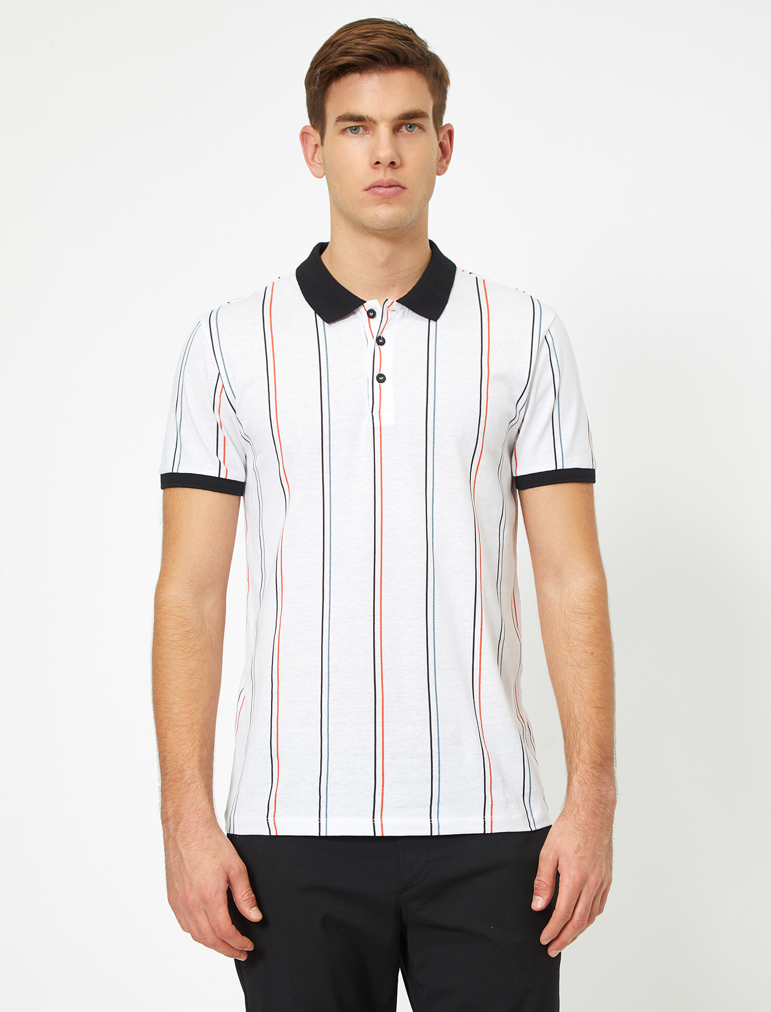 

Поло Koton 0YAM11010GK-01L S White Stripe