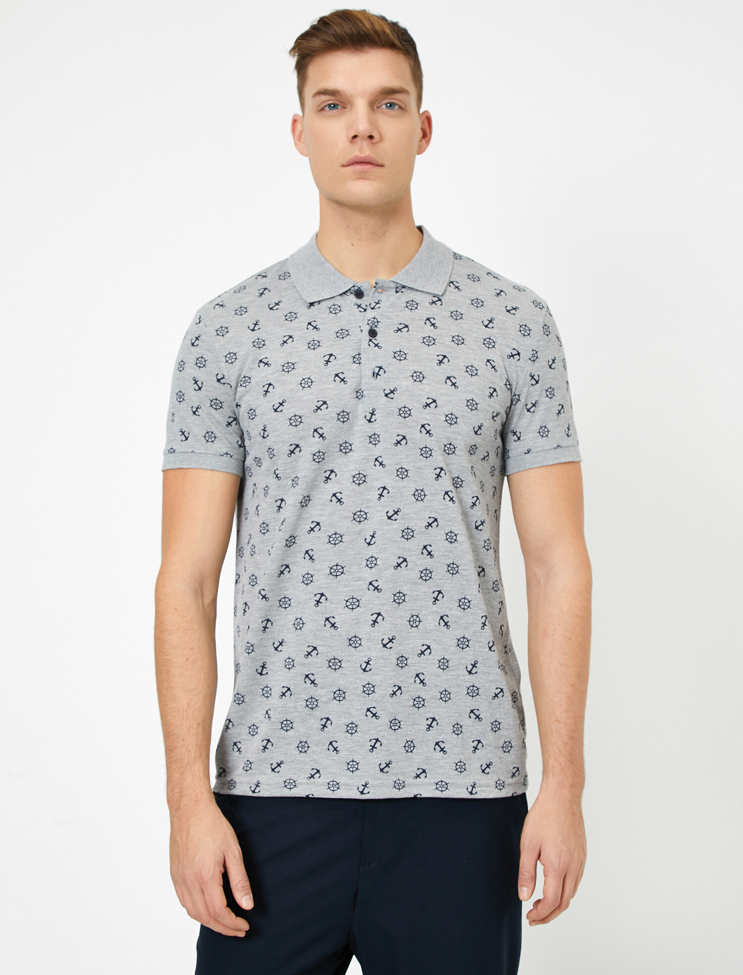 

Поло Koton 0YAM11749HK-023 S Grey