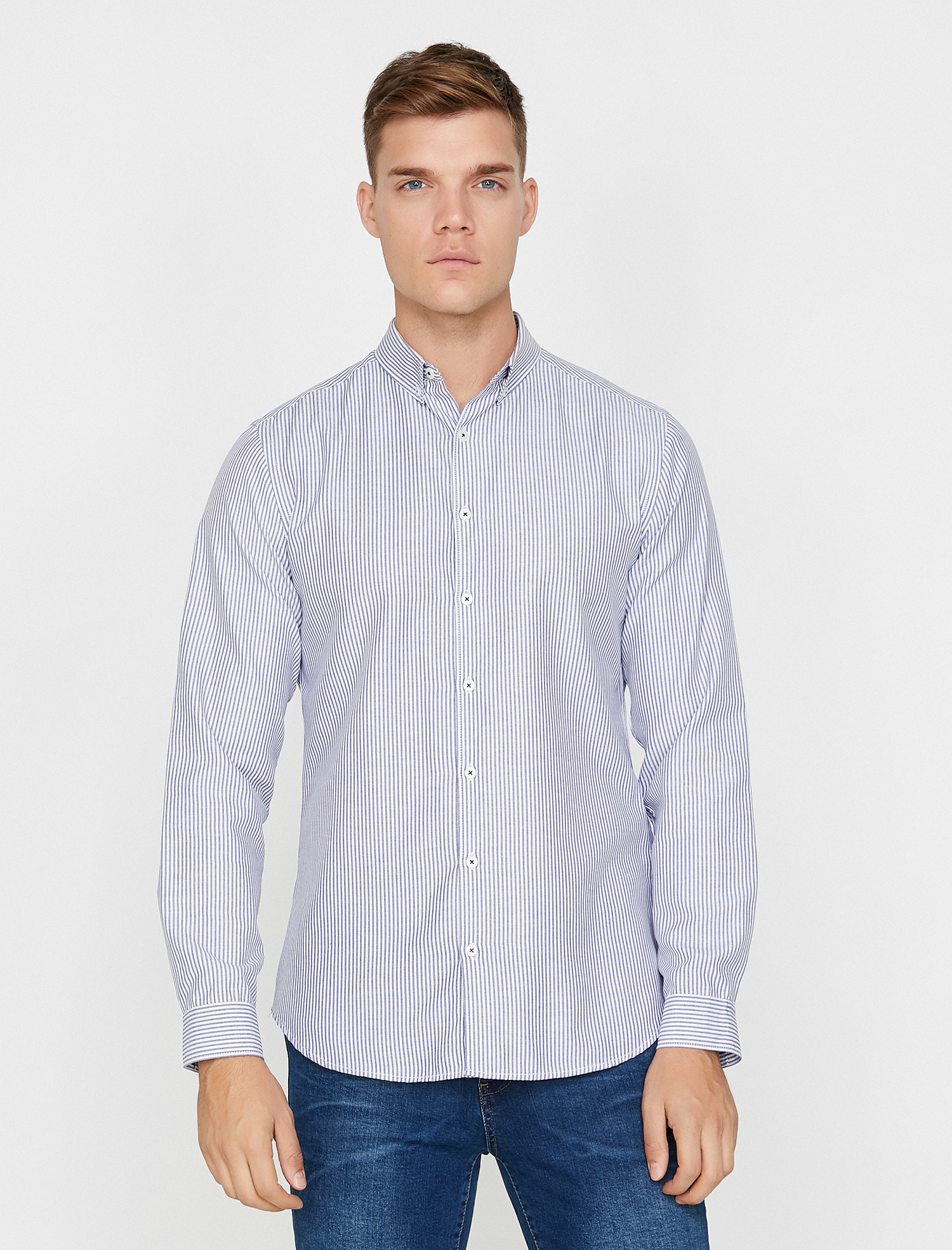 

Рубашка Koton 0KAM61321NW-01M XL Marine Stripe