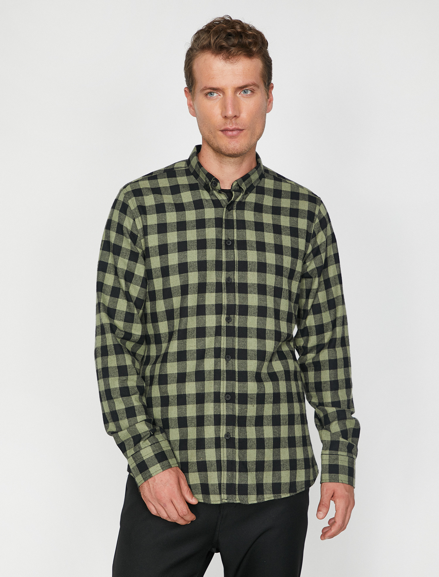 

Рубашка Koton 0KAM61548LW-02P XL Green Check