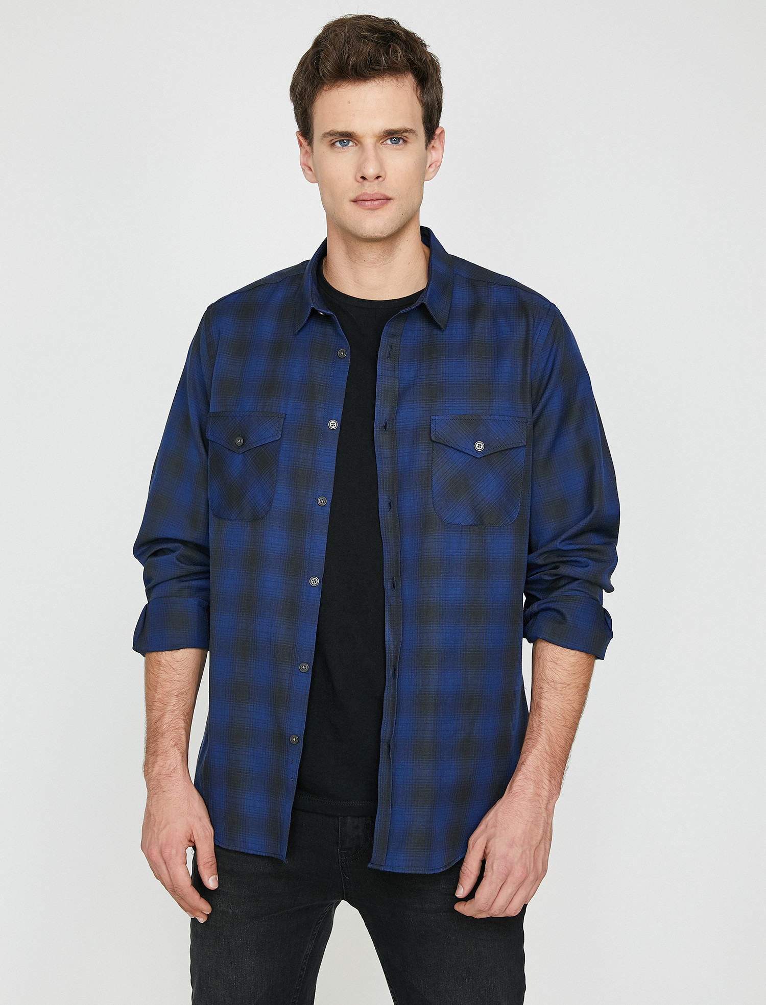 

Рубашка Koton 9KAM61239BW-07W M Marine Check