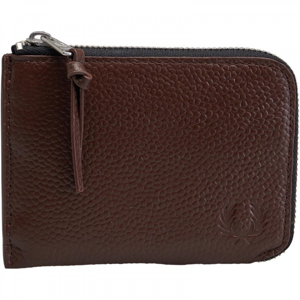

Кошелек Fred Perry Scotchgrain Leather Zip Around Dark Brown Dark Brown, Мужской