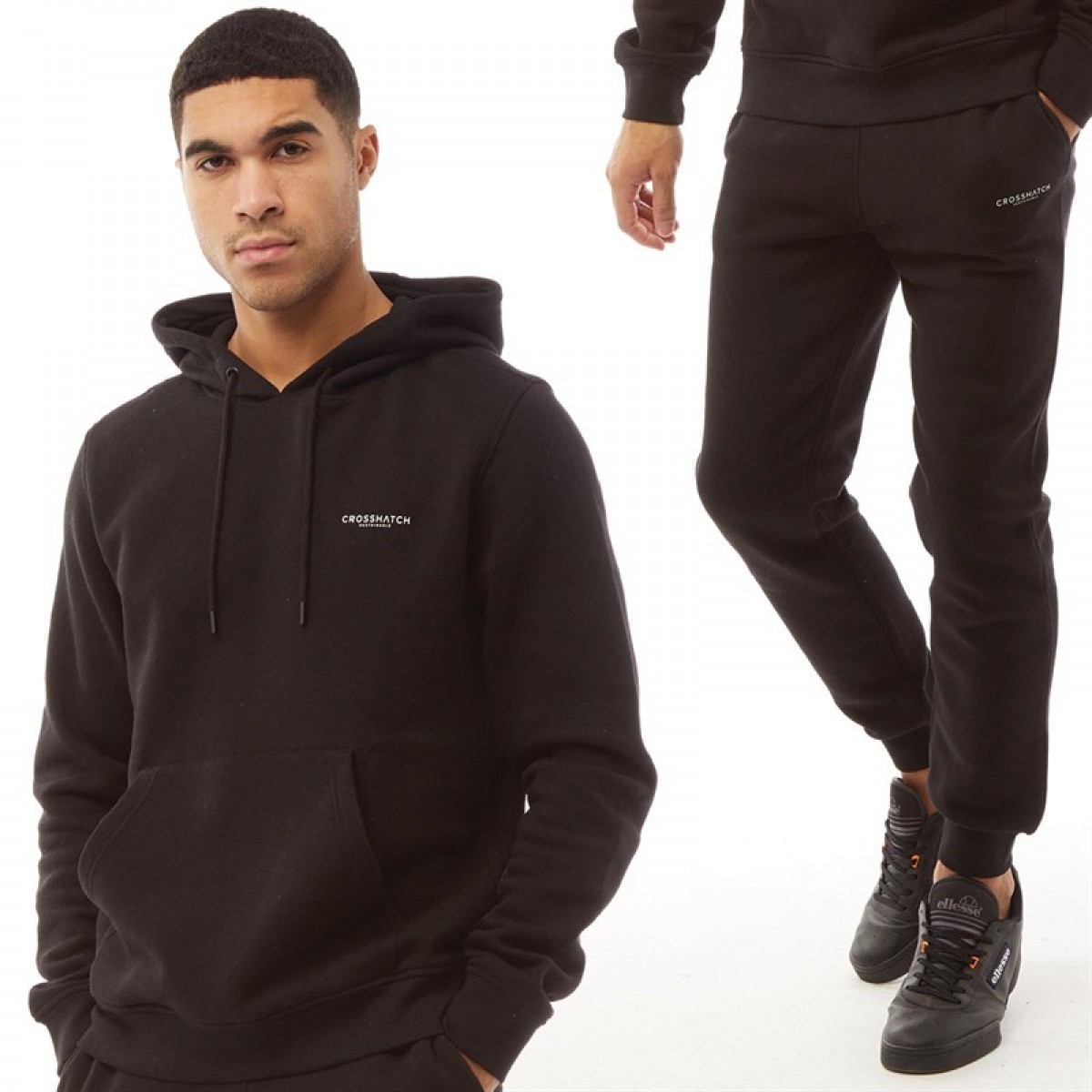 

Спортивный костюм Crosshatch Hoodie And Joggers Set Black Black, XL (50)