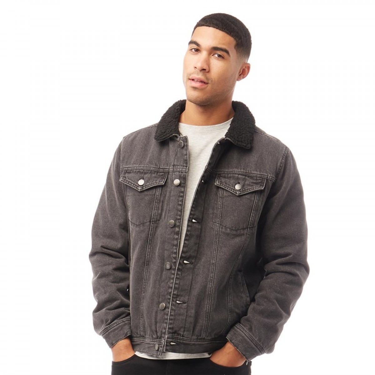 

Джинсовая куртка Fluid Sherpa Lined Denim Black Washed Black, S (44)