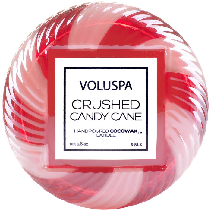 

Ароматическая свеча макарон VOLUSPA Roses&Macaron Crushed Candy Cane 51g