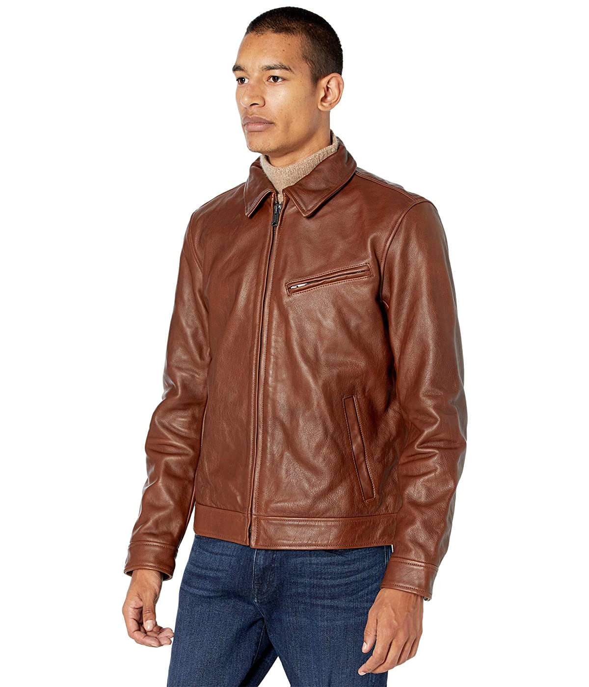 

Куртка Lucky Brand Leather Aviator Jacket Chocolate, XL (50)
