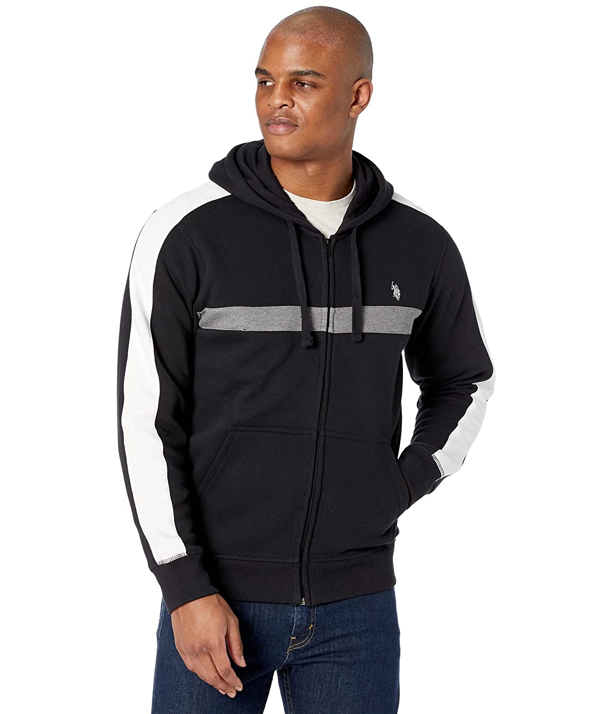 

Толстовка U.S. POLO Full Zip Fleece Black, S (44)