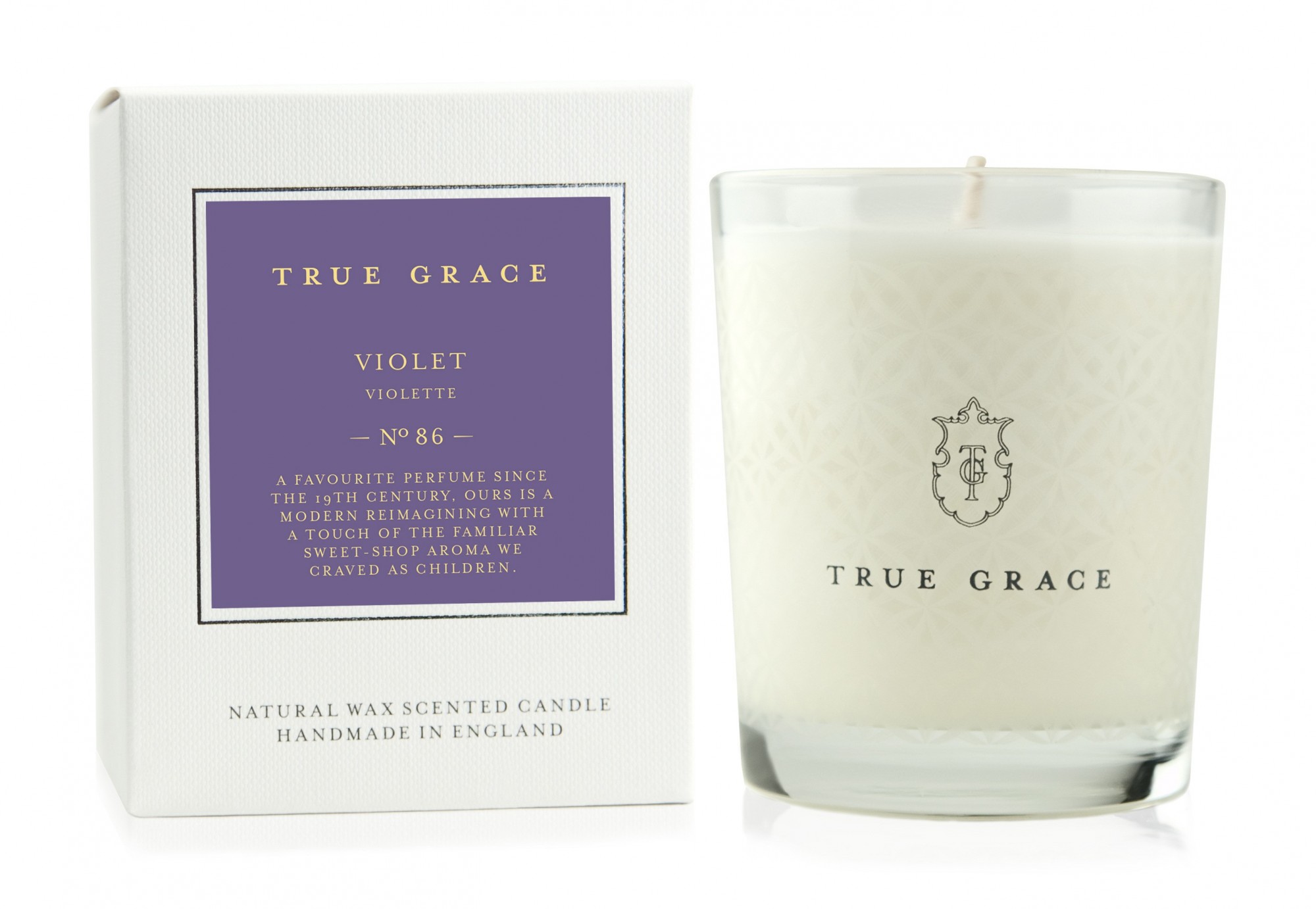 

Классическая ароматическая свеча TRUE GRACE Violet No86 150g