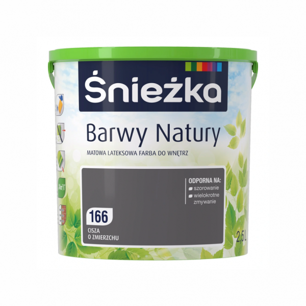 

Краска интерьерная латексная Sniezka Barwy Natury 166 тишина сумерек 2,5 л