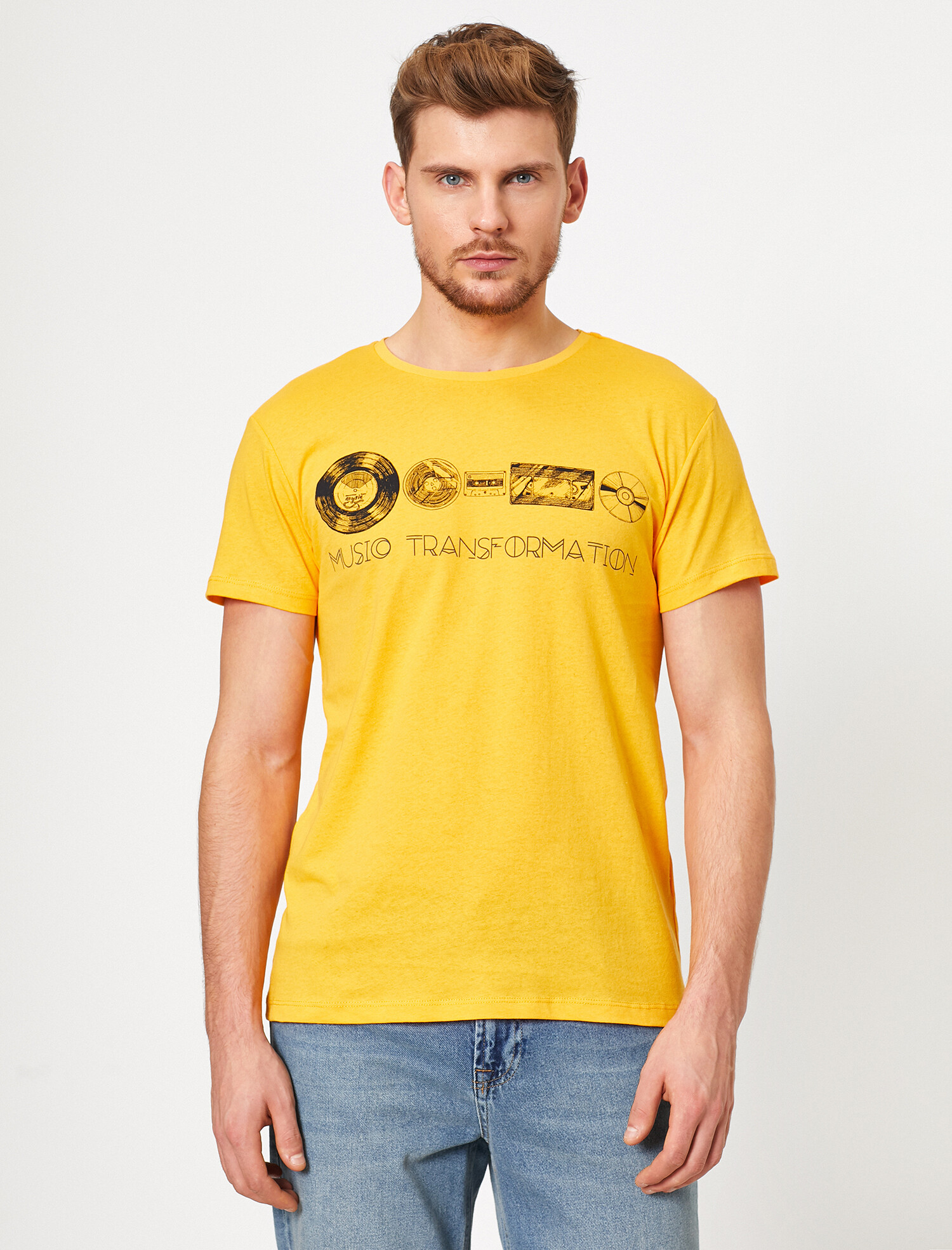 

Футболка Koton 0YAM11459HK-151 M Yellow