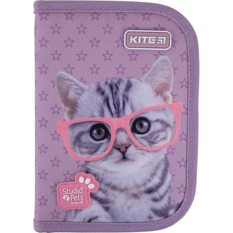 

Пенал-книжка Kite Studio Pets 1 отделение 1 разворот Сиреневый (47275)