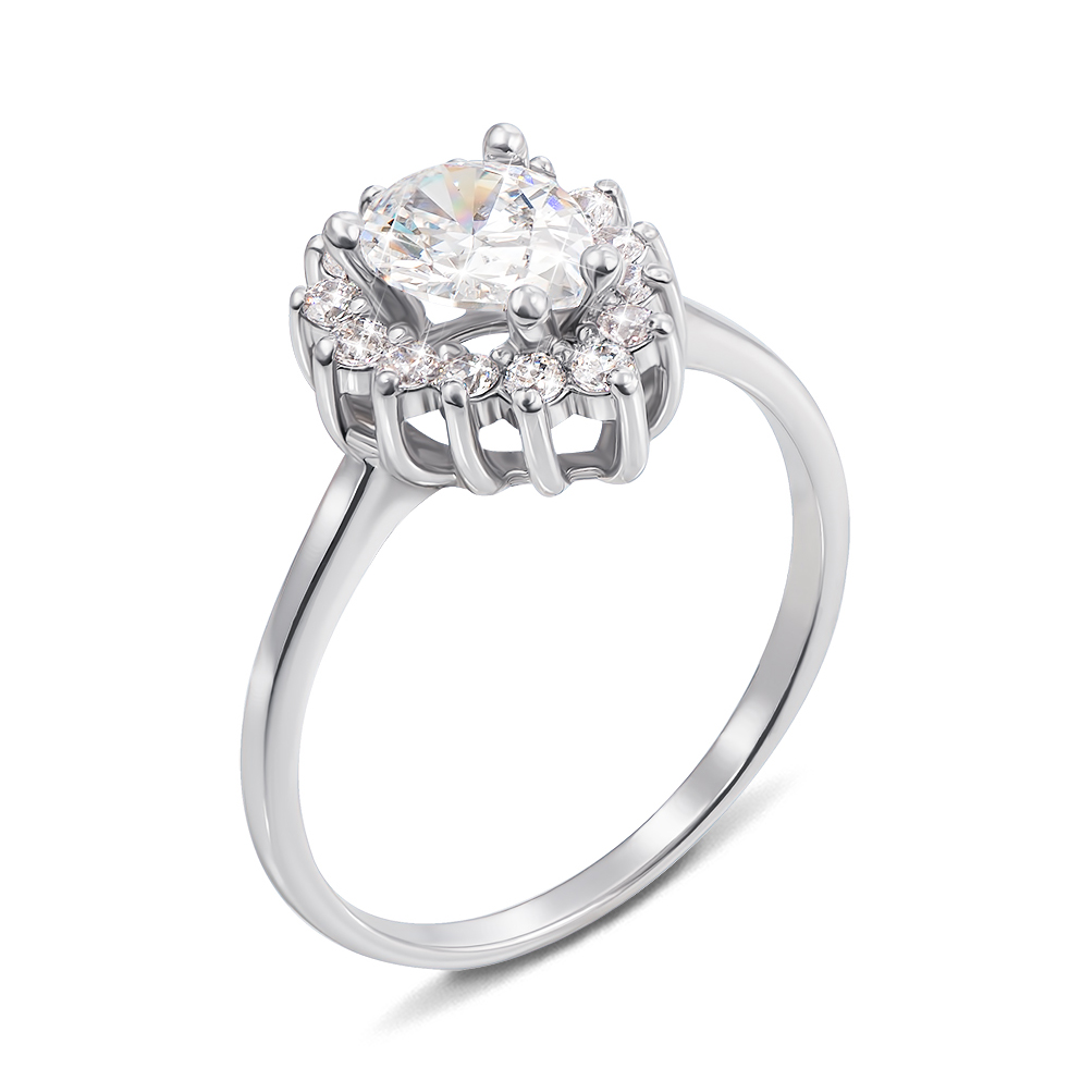 

Кольцо из белого золота с кристаллами Swarovski 000136599 18 размера
