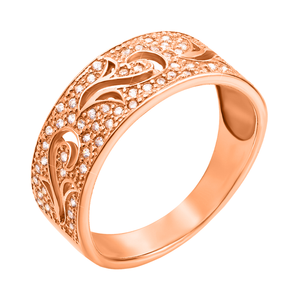 Золотые кольца женские с камнями 585