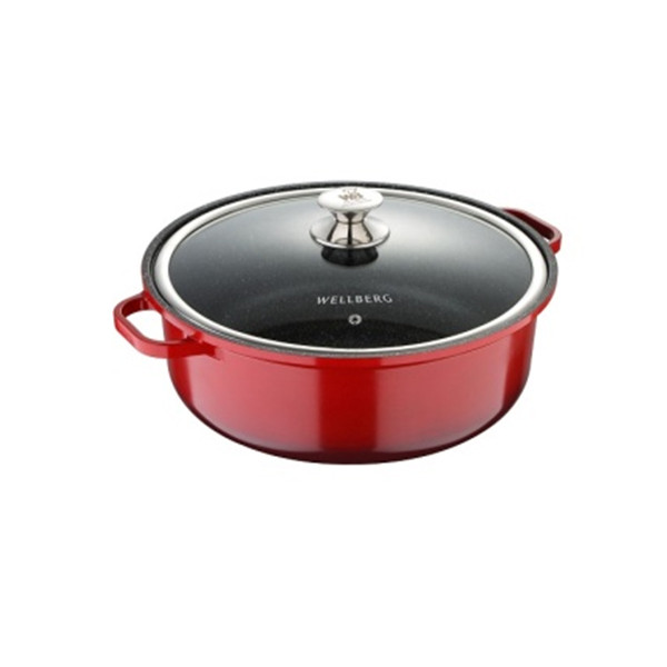 

Кастрюля Wellberg 32*12см со стеклянной крышкой 9.6 л (WB-8878)