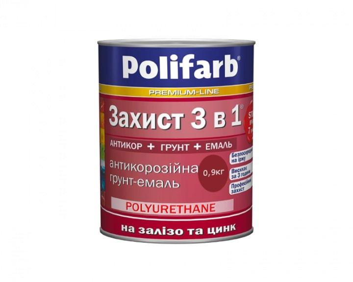 

Эмаль POLIFARB 3 в 1 вишневый RAL3003 2,7 кг