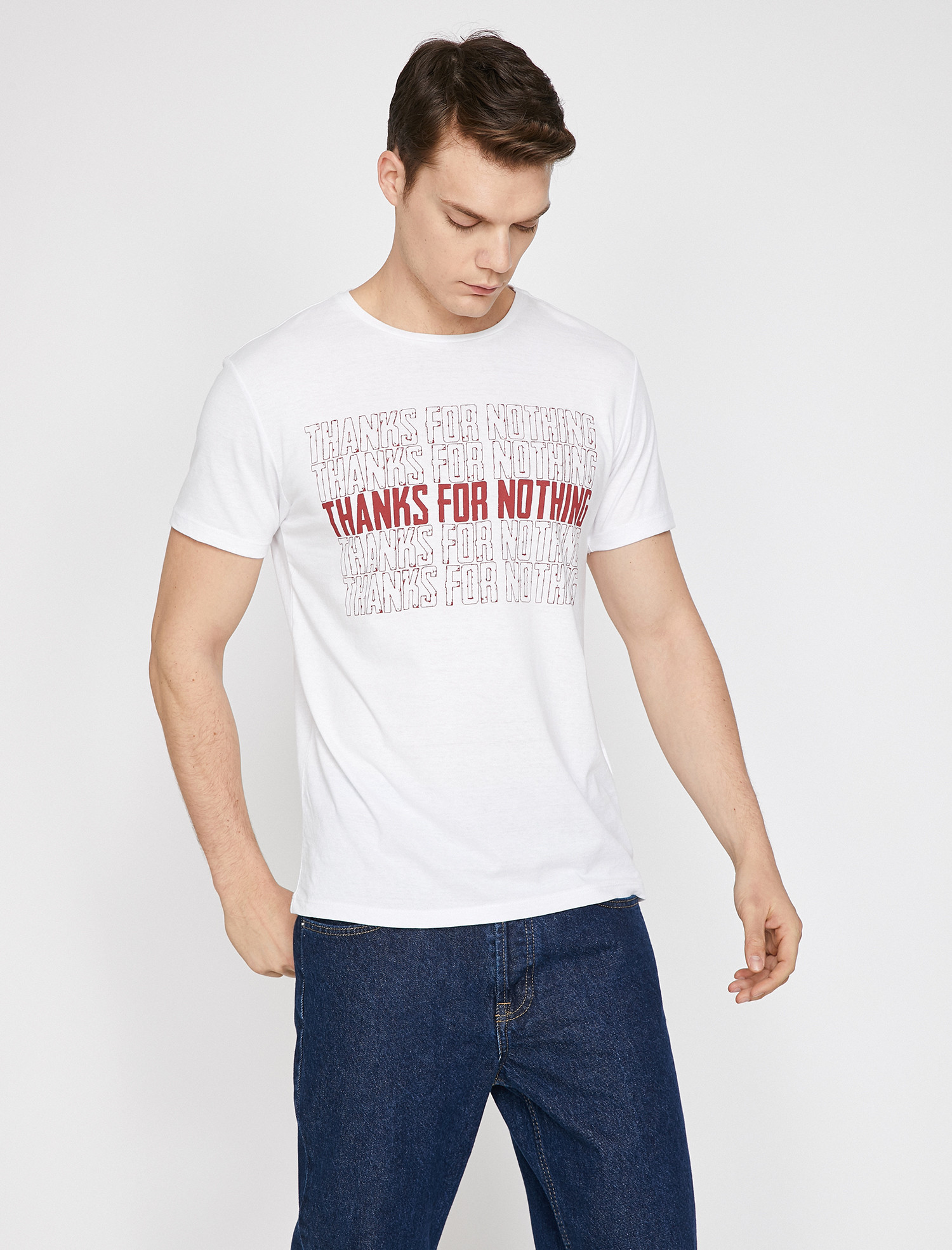 

Футболка Koton 9YAM11484CK-000 S White