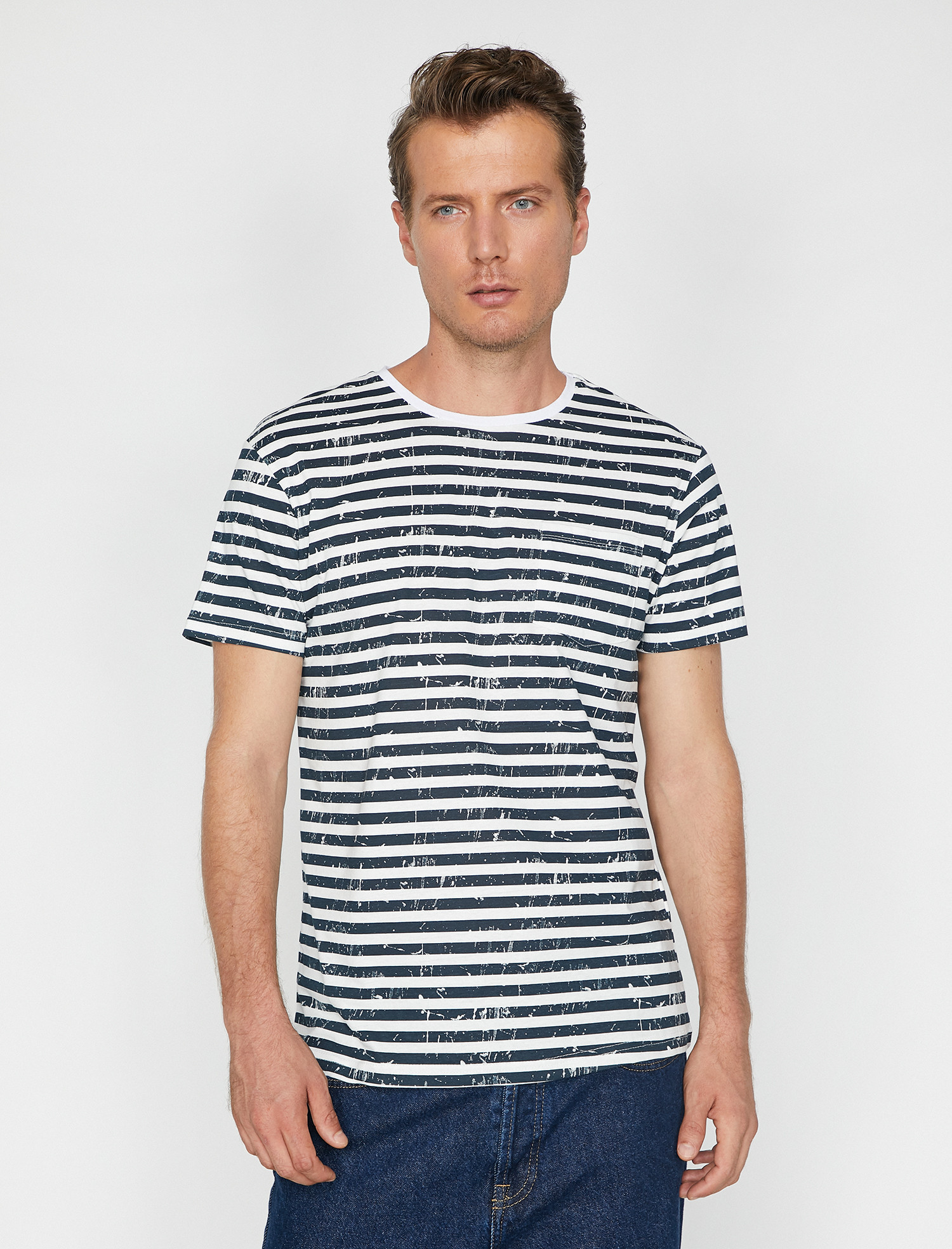 

Футболка Koton 9YAM14510OK-01L S White Stripe