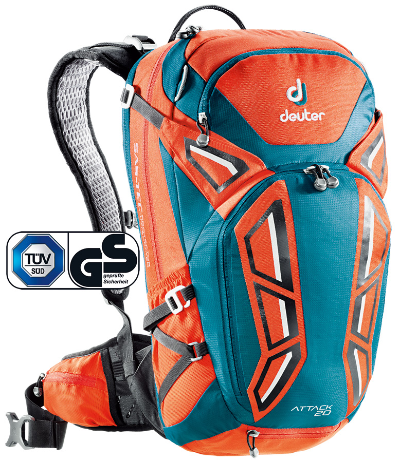

Рюкзак велосипедный Deuter, Attack 20, цвет 9306 papaya-petrol