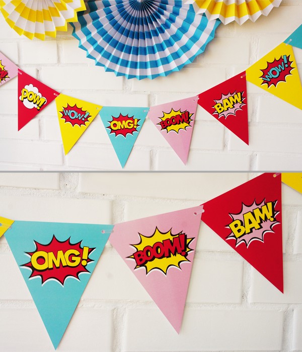 

Гирлянда из флажков Happy Moments "Super Girl" 10 флажков 2 м (0904)