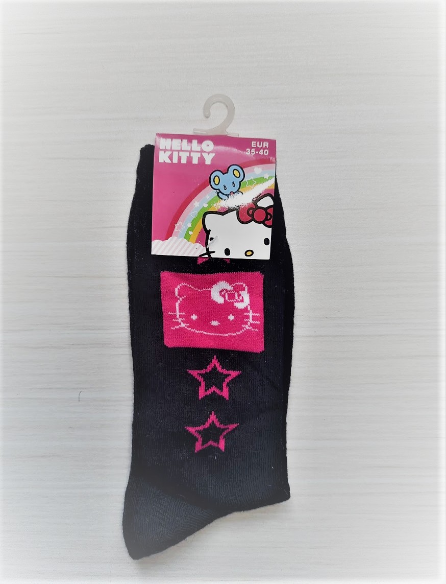 

Носки Hello Kitty Sanrio р - Черные, Носки Hello Kitty Sanrio р 35-40 Черные