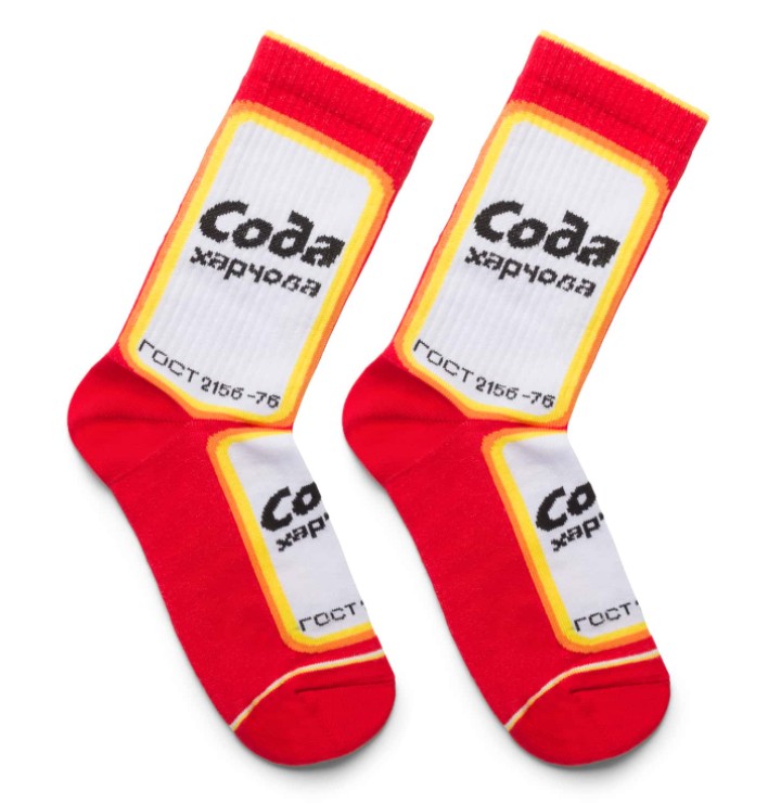 

Мужские - молодёжные носки NiceSocks, средней длины с модным принтом Сода ,41-45 р-р