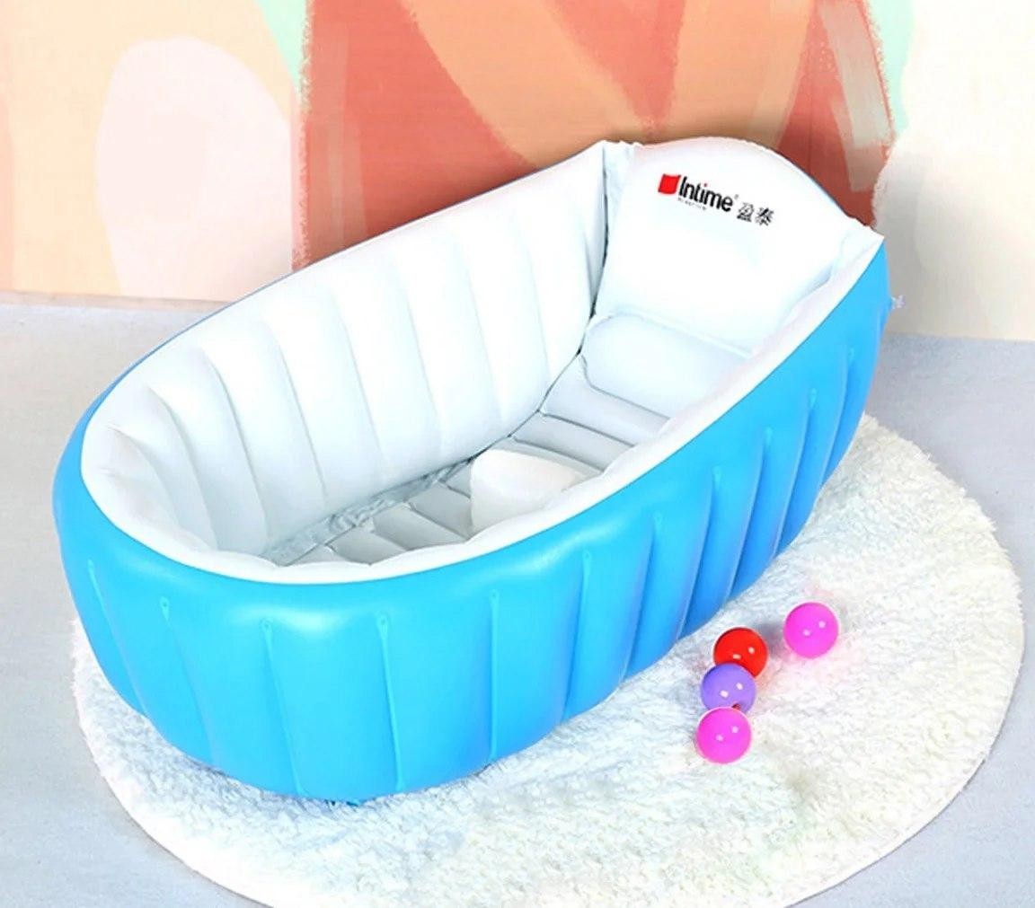 

Надувна ванночка Intime Baby Bath Tub з насосом Колір Голубий