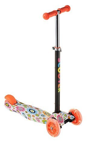 

Самокат дитячий Scooter SL-4Z світяться колеса і ручка, Квітковий