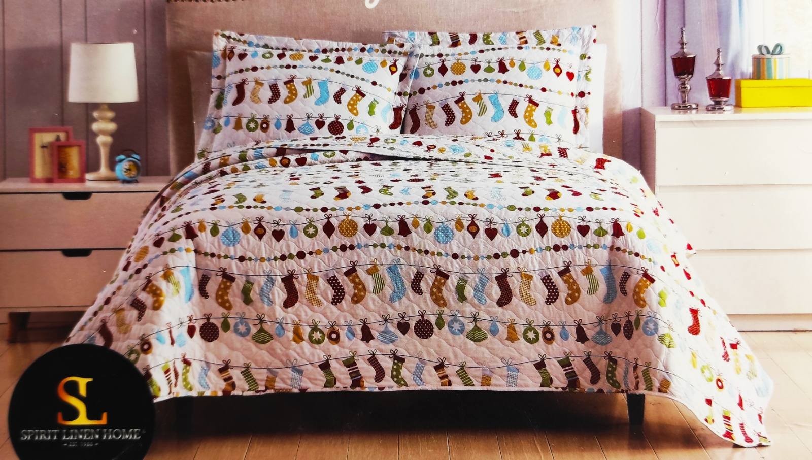 

Постельный комплект Spirit Linen Home,рождественский тематический набор 158896