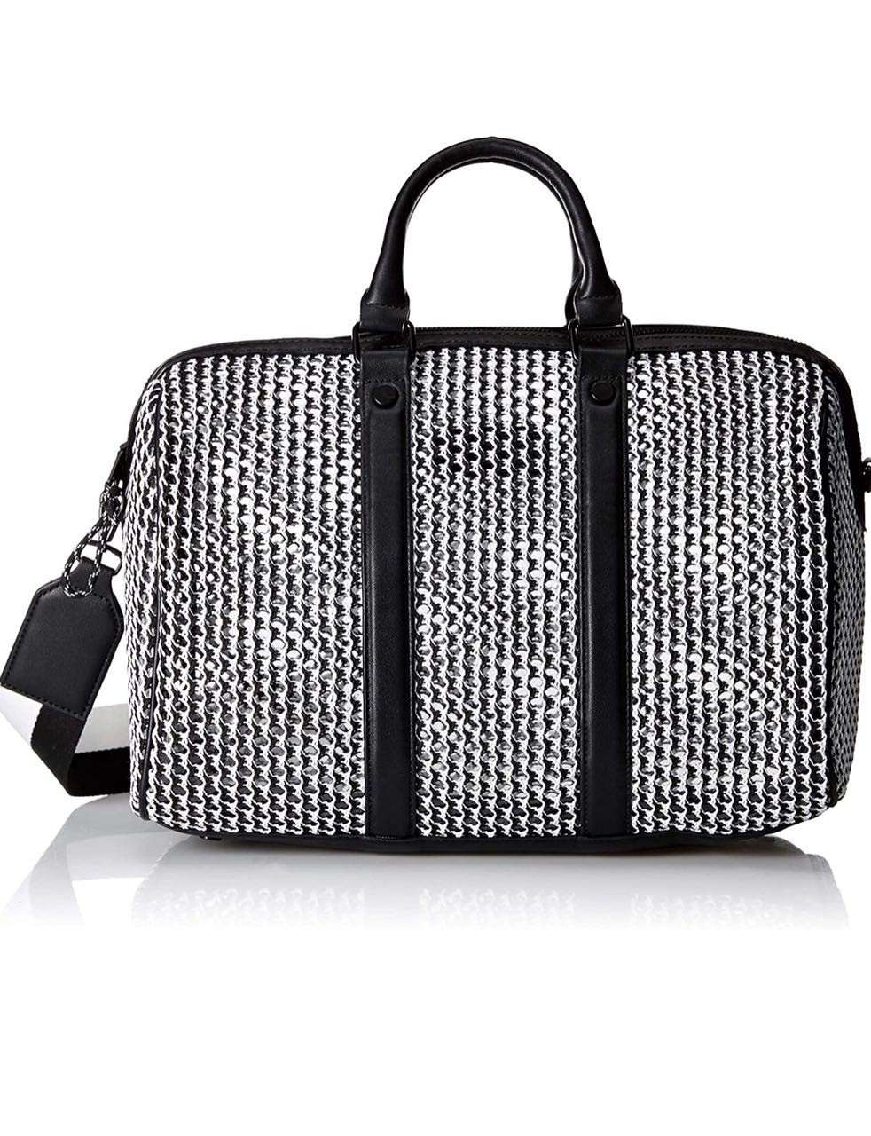 

Женская сумка Steve Madden Bthundr черно белая