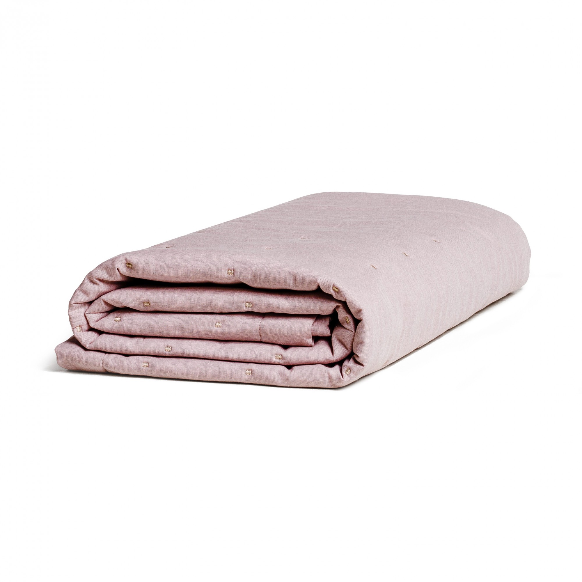 

Покрывало льняное "Geometric 150х220" Soft25 пыльно-розовое с вышивкой Артикул P180513P_SL