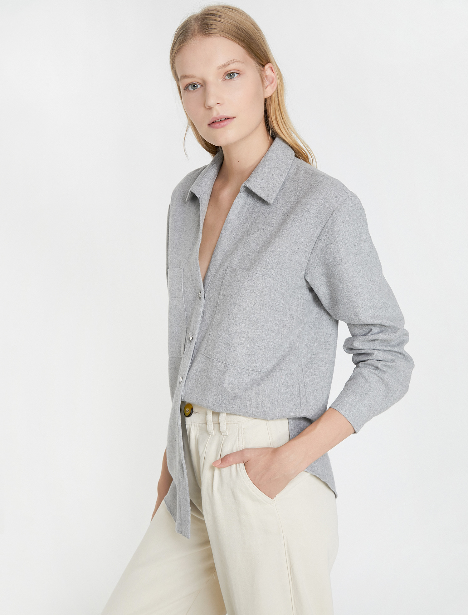 

Рубашка Koton 0KAK66912IW-027  Grey, Рубашка Koton 0KAK66912IW-027 42 Grey