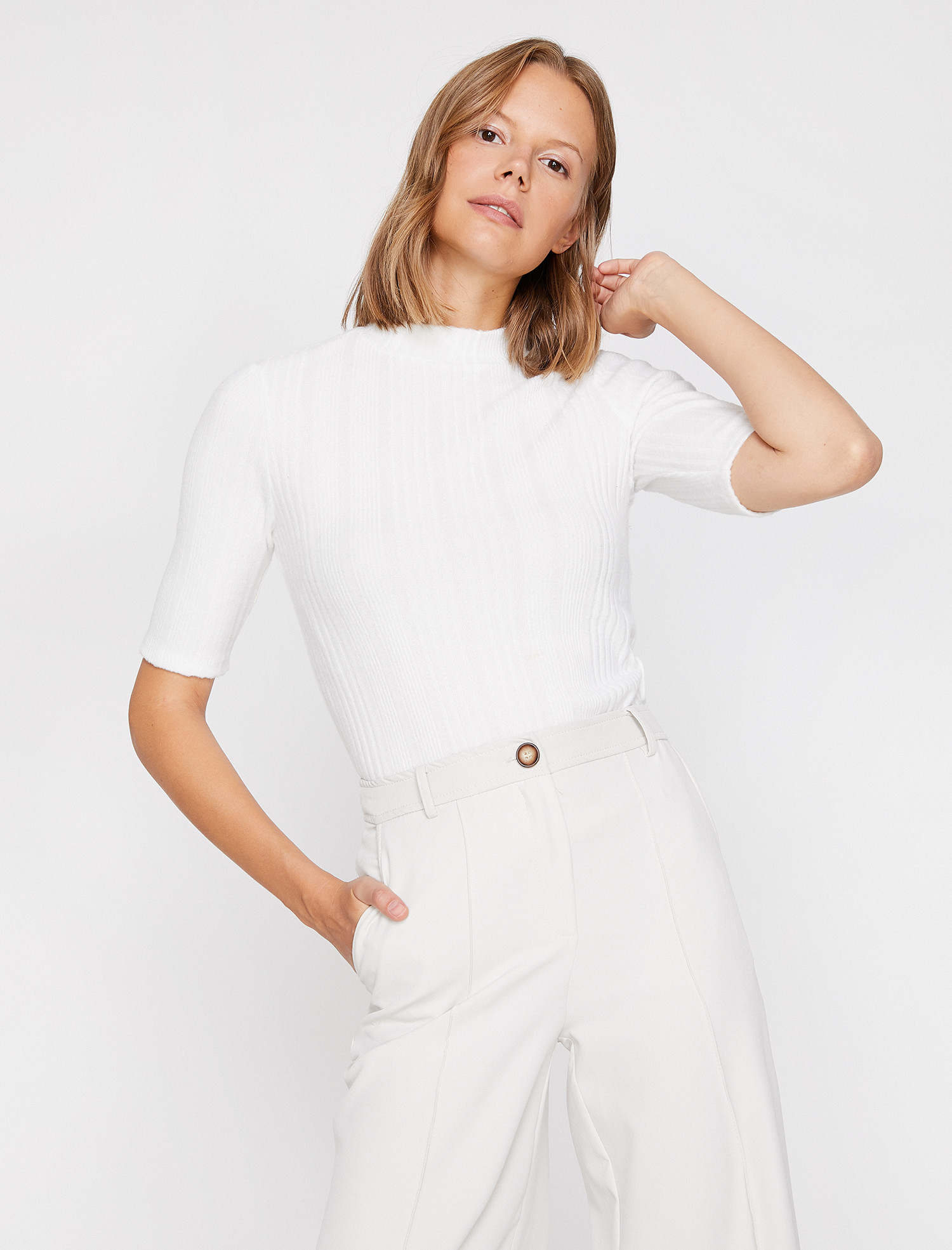 

Гольф Koton 0KAK13961EK-001 XL Off White
