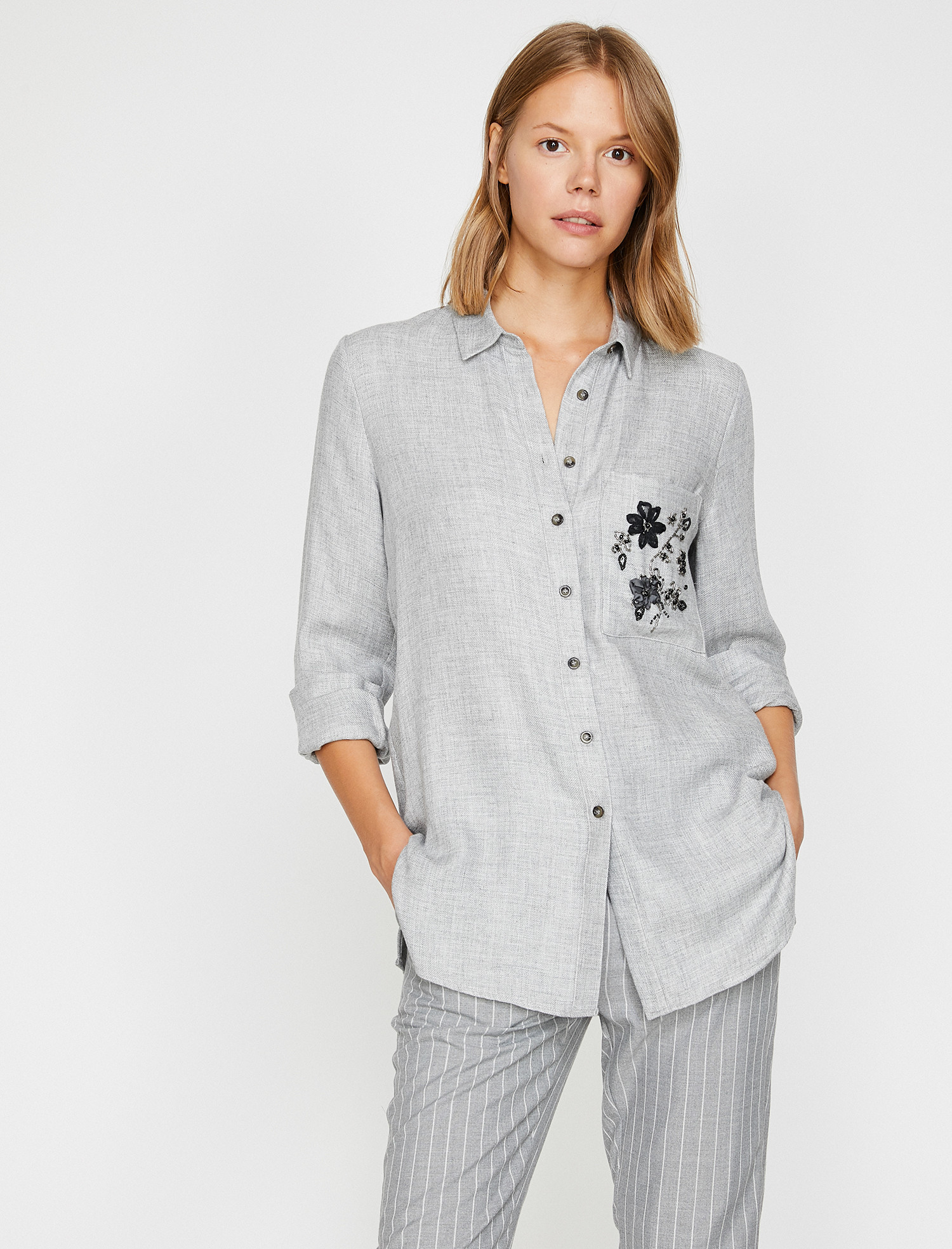 

Туника Koton 0KAK68234PW-044 38 Grey