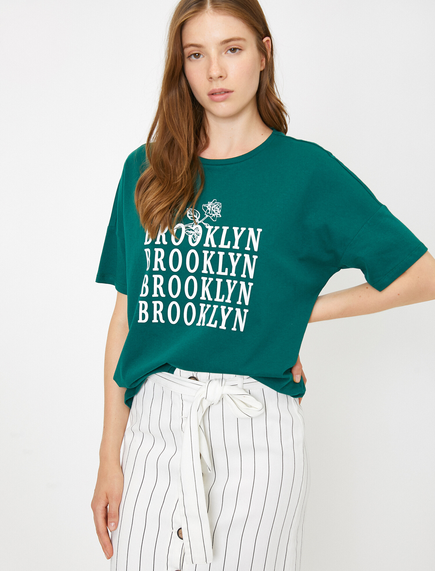 

Футболка Koton 0KAL18958IK-805 XL Green