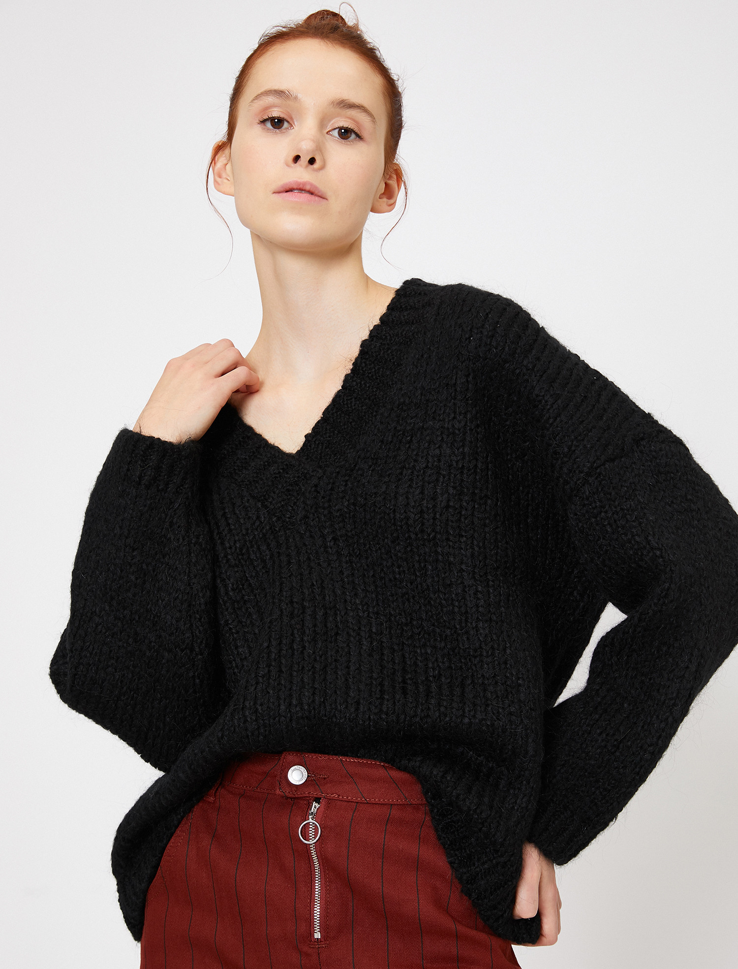 

Пуловер Koton 0KAL98759RT-999 L Black